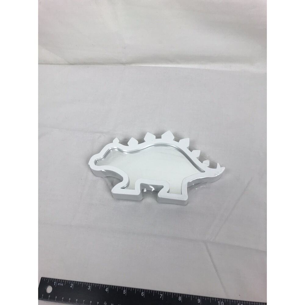 NEW STEGASAURUS CUTE WHITE DINOSAUR MIRROR HOME ROOM DECOR‎ 9" x 5" K & Qq